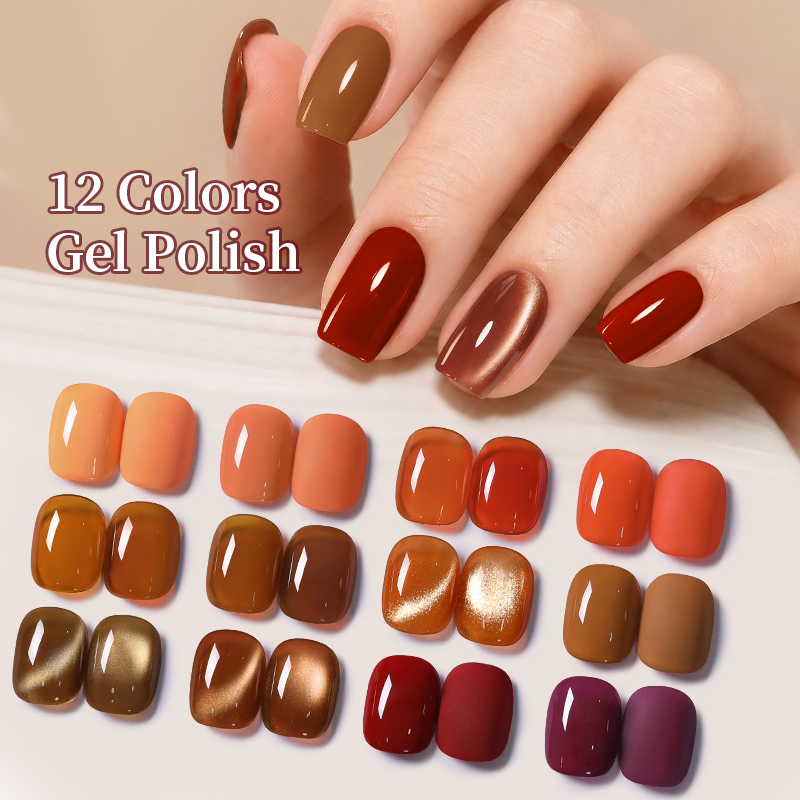 Nail Art Yellow - BORN PRETTY 12 Kleuren Herfst Gel