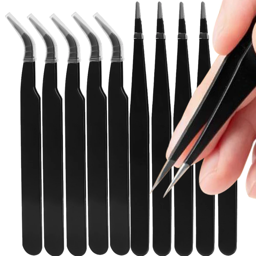 Nail Extension Form - 10 STKS Gebogen Tip Wimperverlenging Pincet