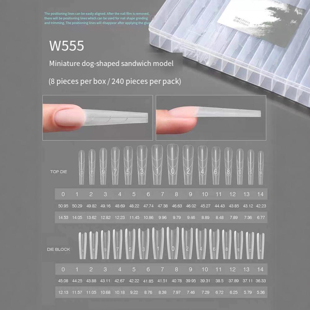 Nail Extension Form - 240 STKS Sandwich Dual Nail Form