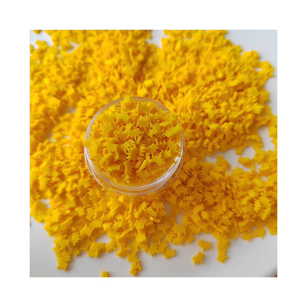 Nail Art Yellow - Gele Kroon Plakjes Polymeer Hete Klei