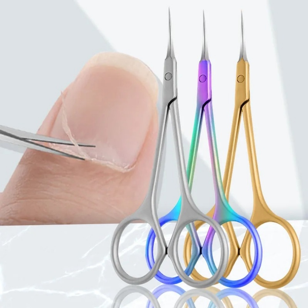 Nail Extension Form - 1PC RVS Schaar met gebogen punt