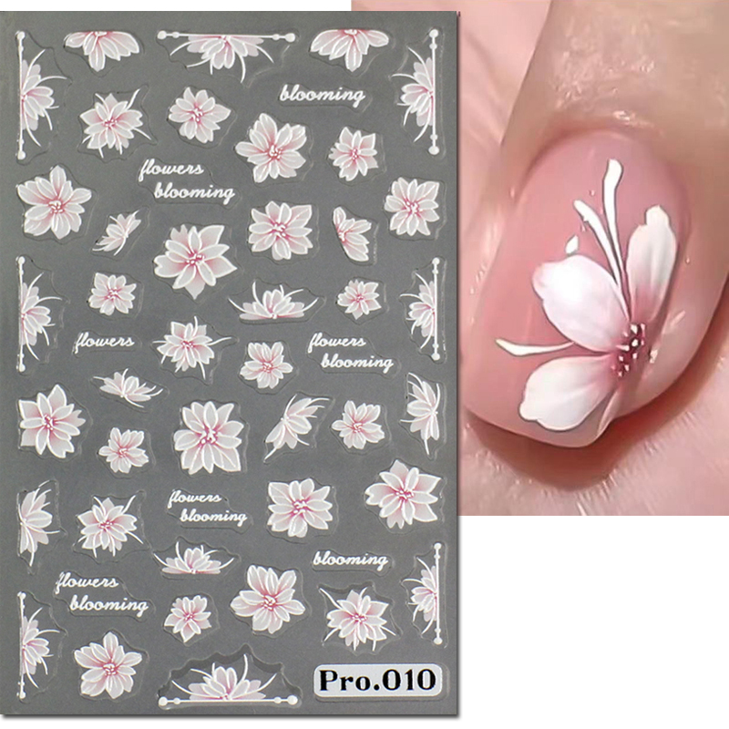 Nail Art Rose Gold - 5d Reliëf Nail Art Stickers Roze