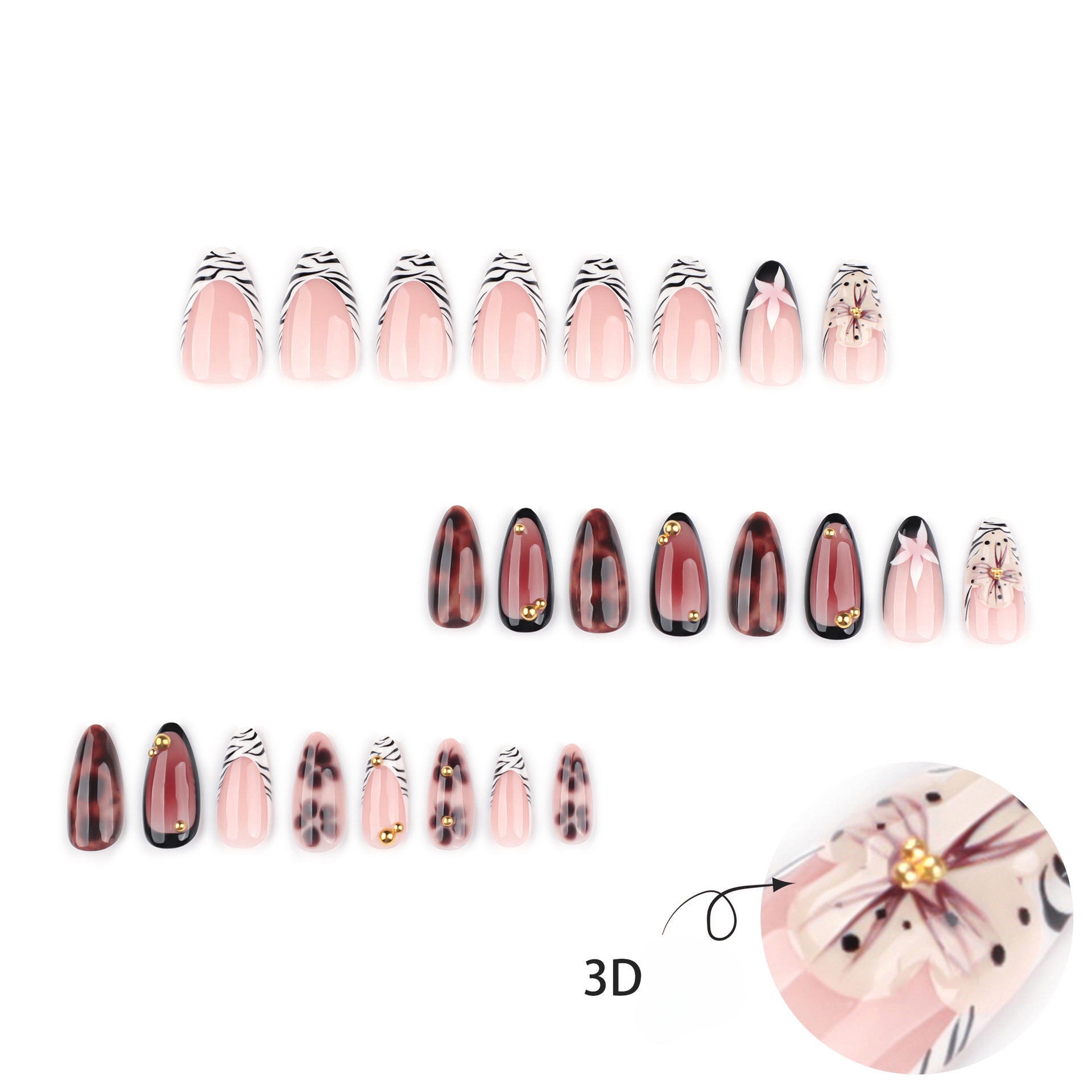 24 Stuks Franse Zebraprint Nep - Nail Art Zebra recensie en prijs