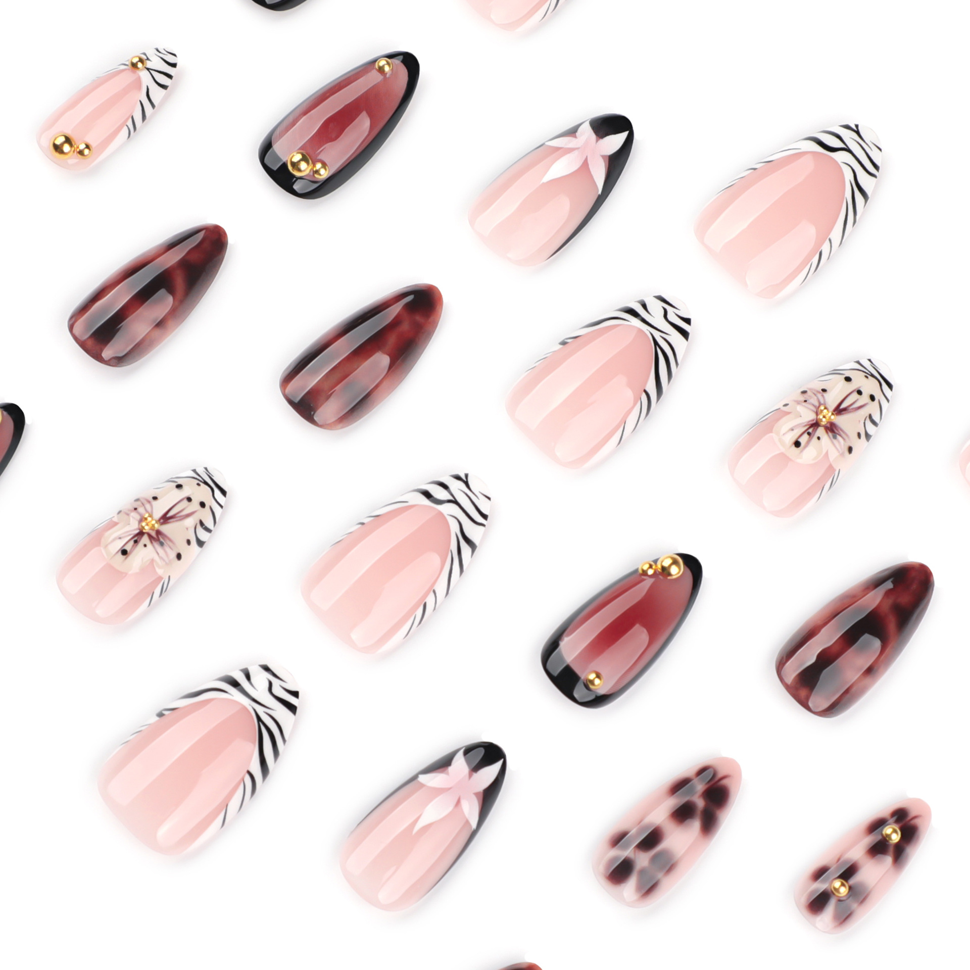 24 Stuks Franse Zebraprint Nep - Nail Art Zebra recensie en prijs