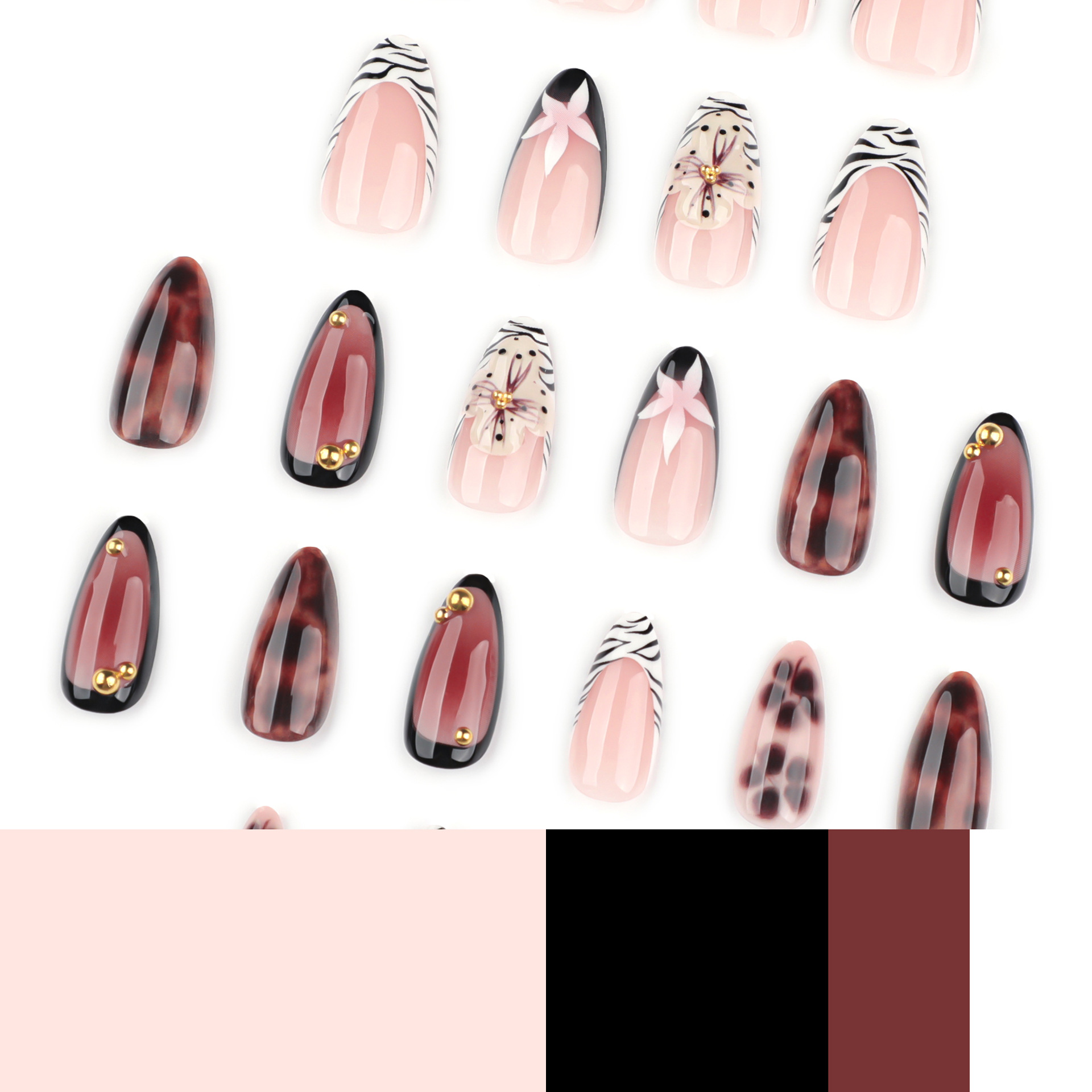 24 Stuks Franse Zebraprint Nep - Nail Art Zebra recensie en prijs