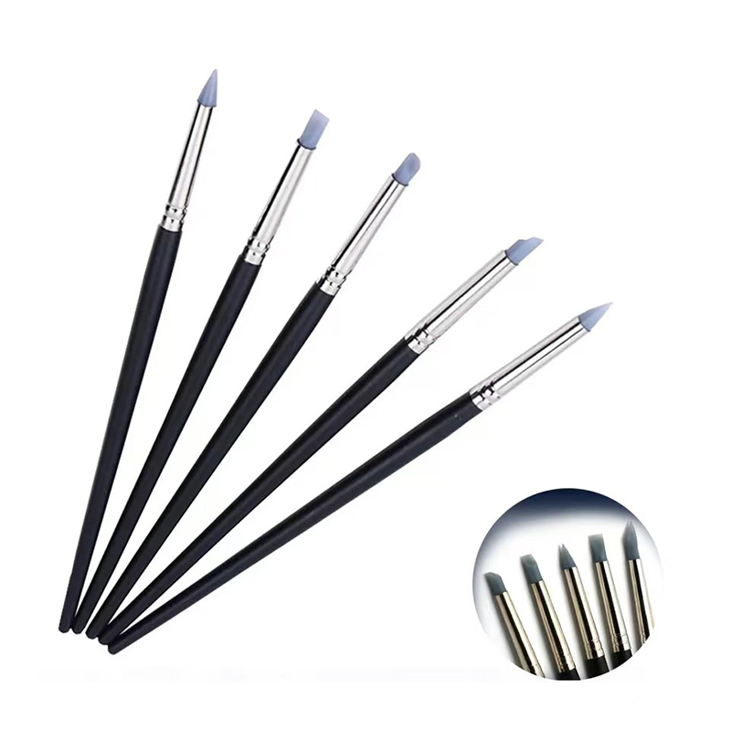 5 stuks siliconen borstelpenne - Nail Art Emerald recensie en prijs