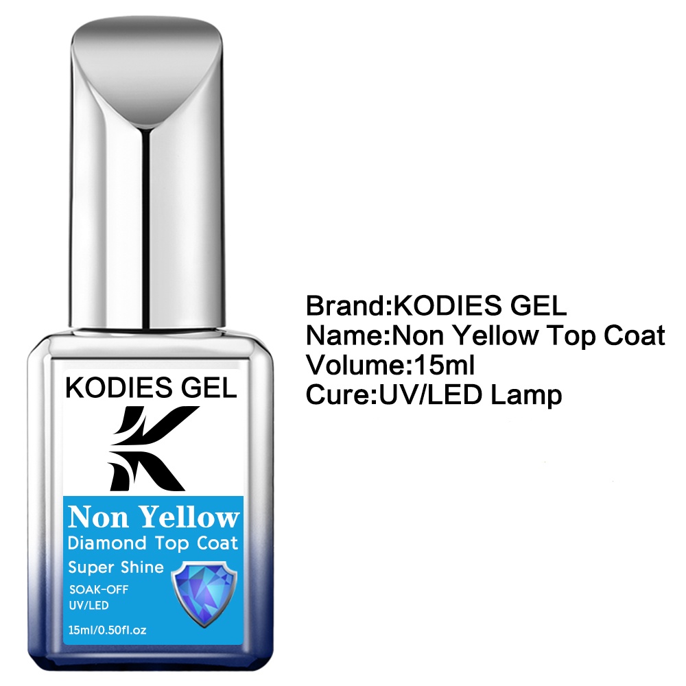 KODIES GEL Non Yellow Top Coat - Nail Art Yellow recensie en prijs