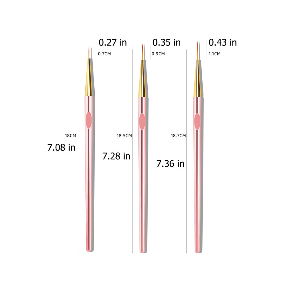 6 stuks hoogwaardige roze goud - Nail Art Gold recensie en prijs