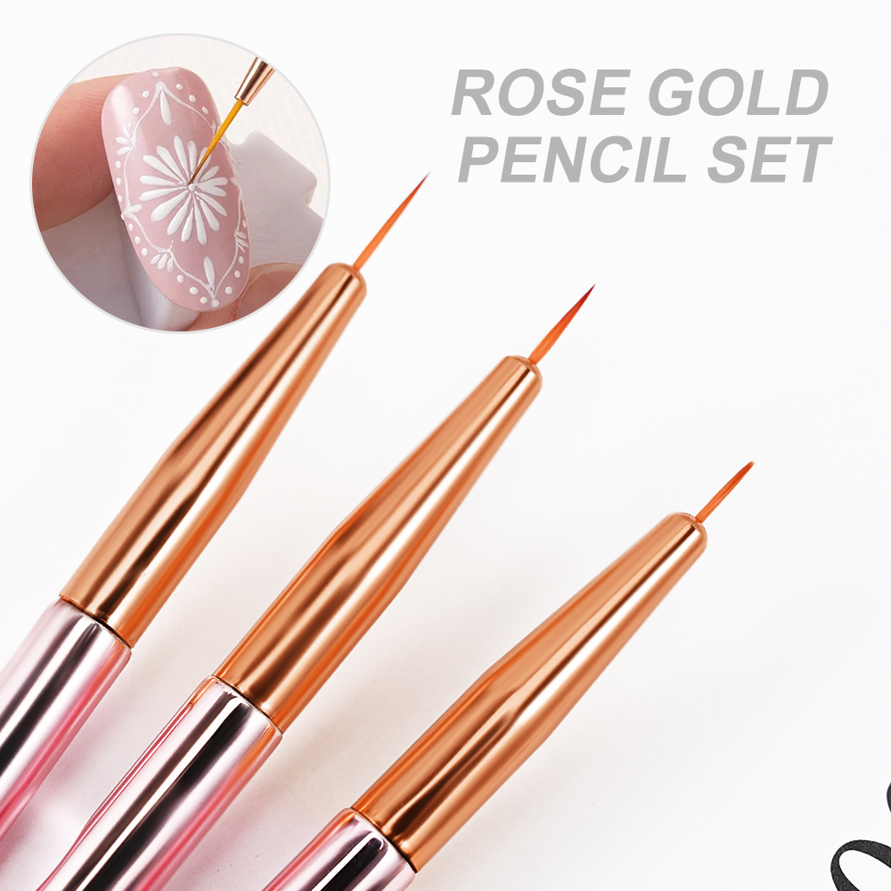 3/5 stks/set Rose Gold Nail Ar - Nail Art Rose Gold recensie en prijs