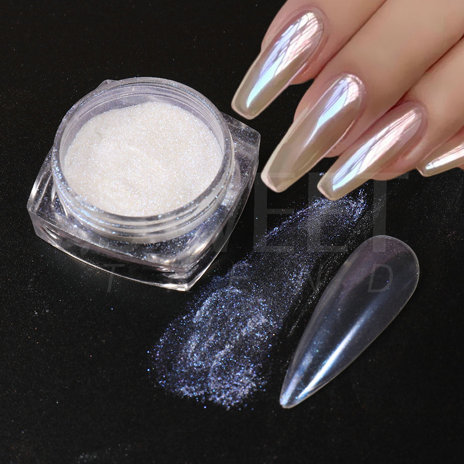 Witte Parel Spiegel Maanlicht  - Dip Powder Nail recensie en prijs