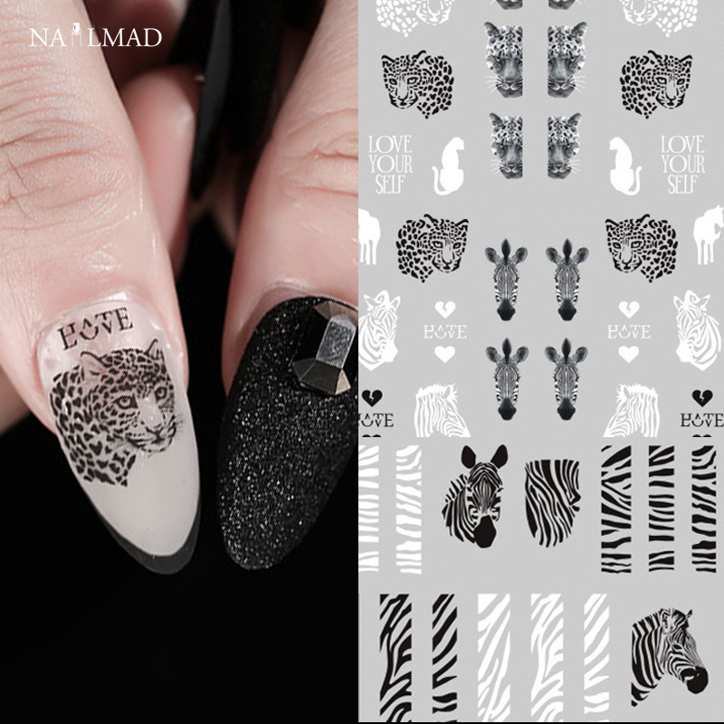 1 Vel Leeuw Zebra Nail Sticker - Nail Art Zebra recensie en prijs