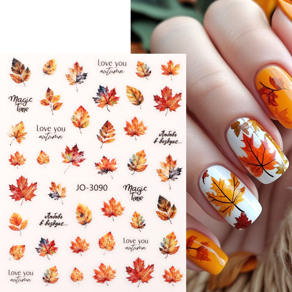4 stuks herfst esdoornblad nag - Nail Art Rose Gold recensie en prijs