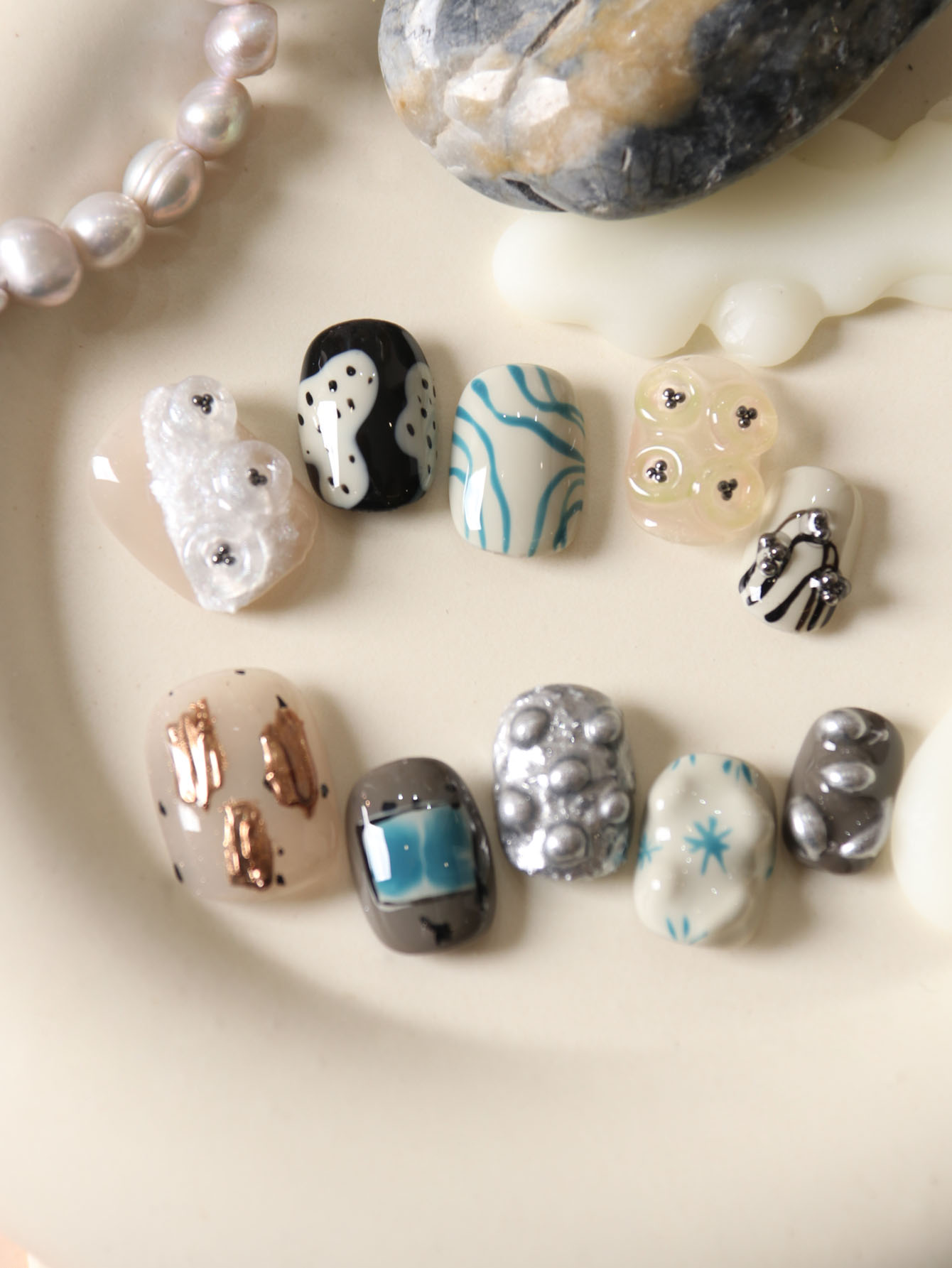 10 stuks opzetnagels, kort, zw - Nail Adhesive Tab recensie en prijs
