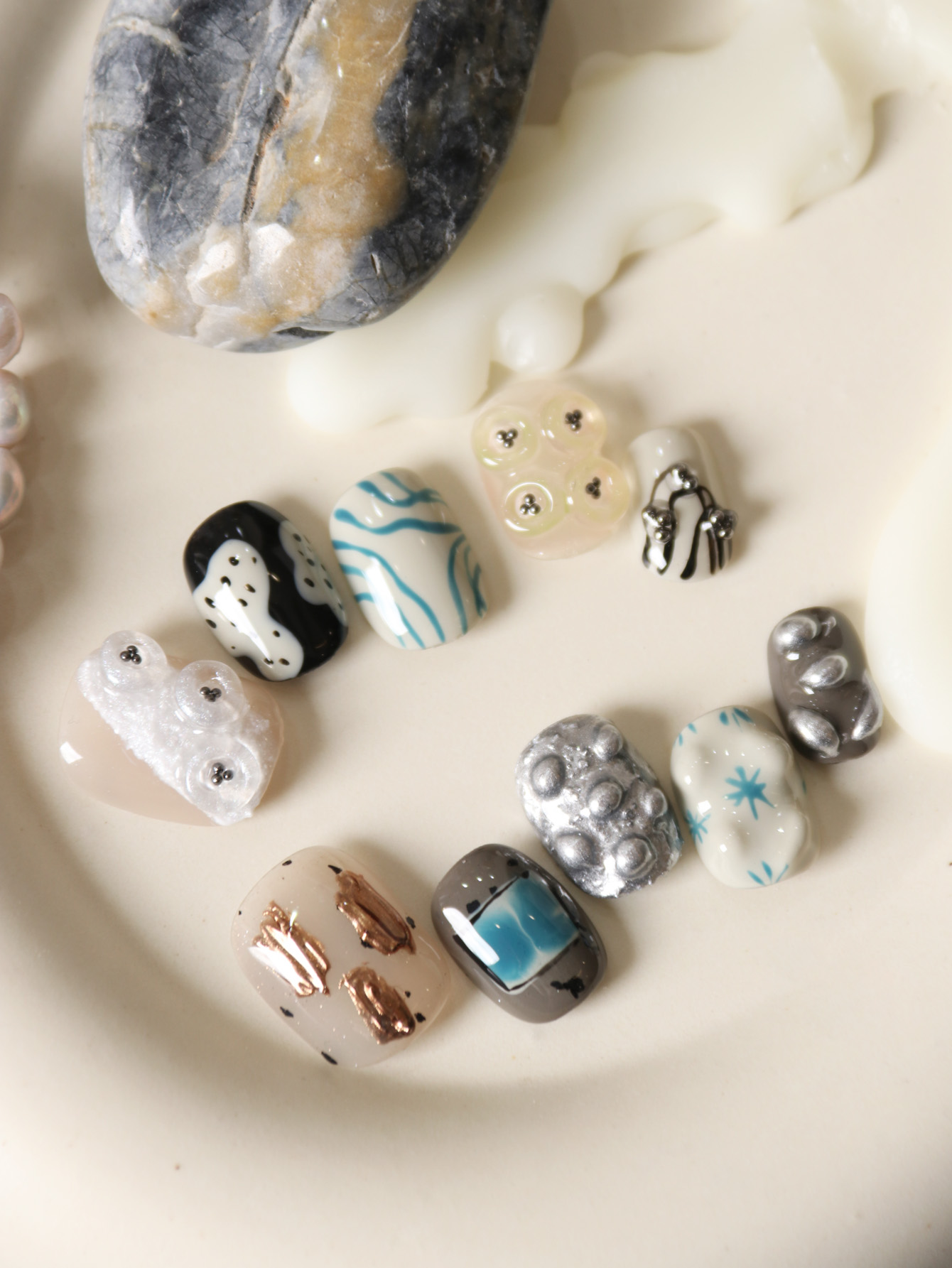 10 stuks opzetnagels, kort, zw - Nail Adhesive Tab recensie en prijs