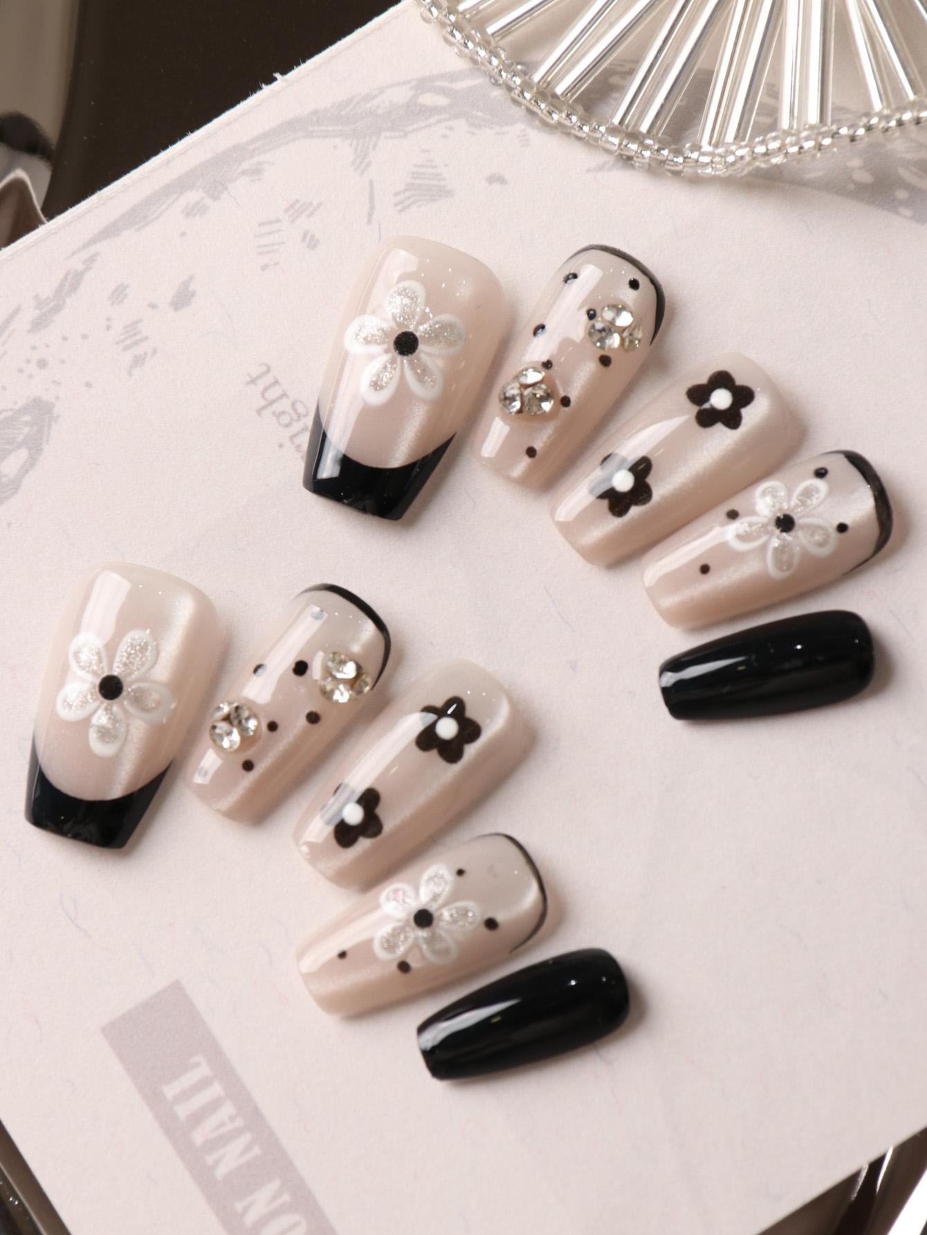 10 stuks opdruk nagels, korte  - Nail Adhesive Tab recensie en prijs