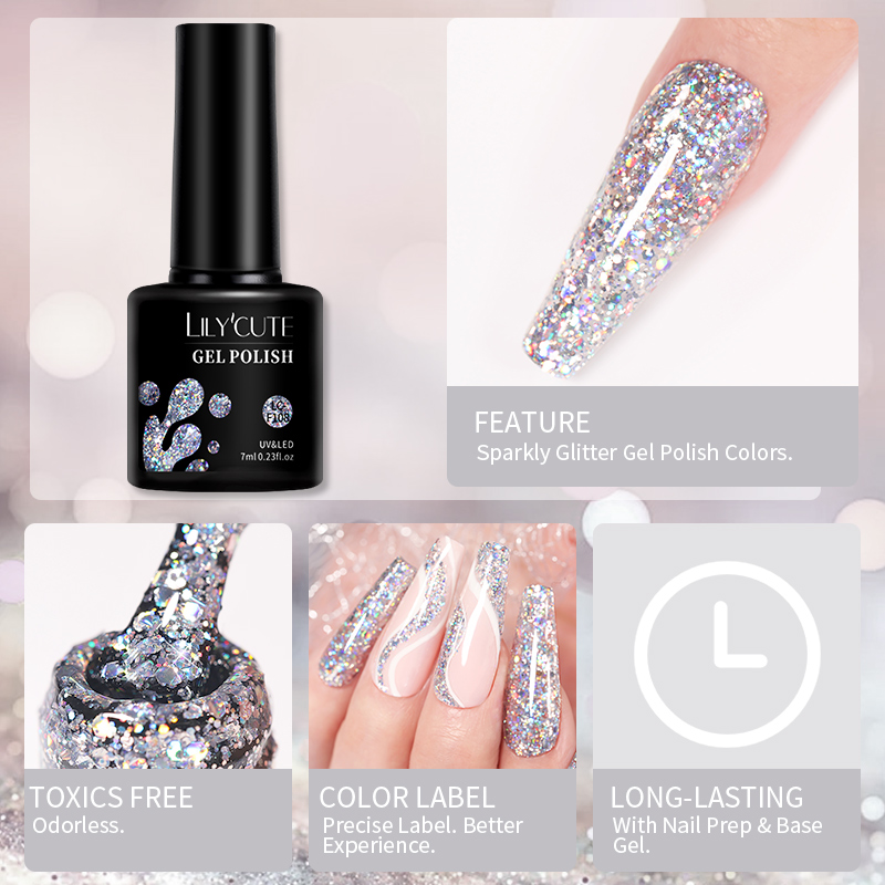 LILYCUTE 7ml Glitter Nagellak  - Dip Powder Nail recensie en prijs