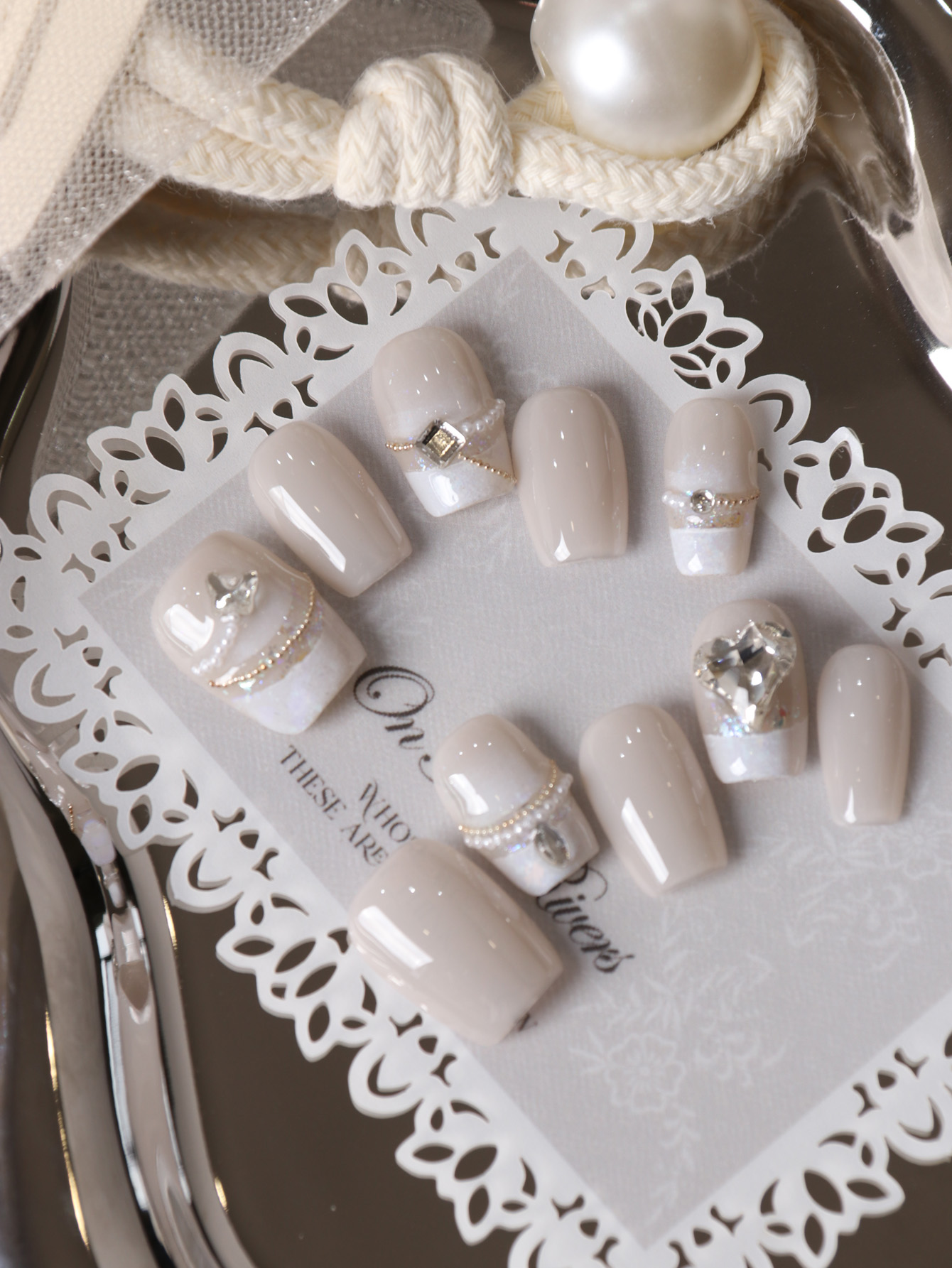 10 stuks opzetnagels korte wit - Nail Adhesive Tab recensie en prijs