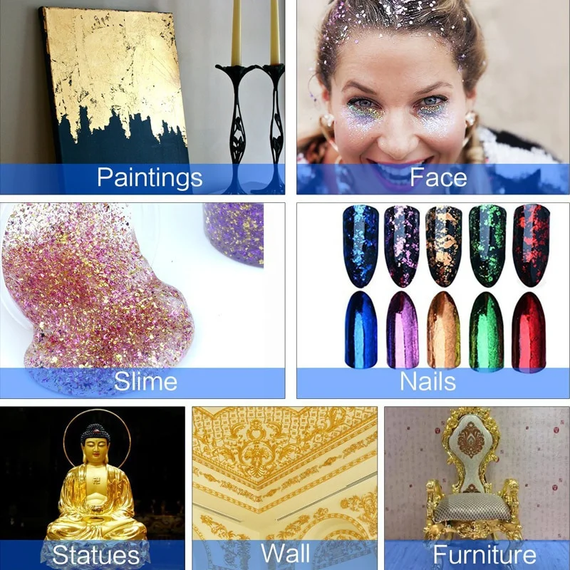 500 vellen imitatie goud zilve - Nail Art Gold recensie en prijs