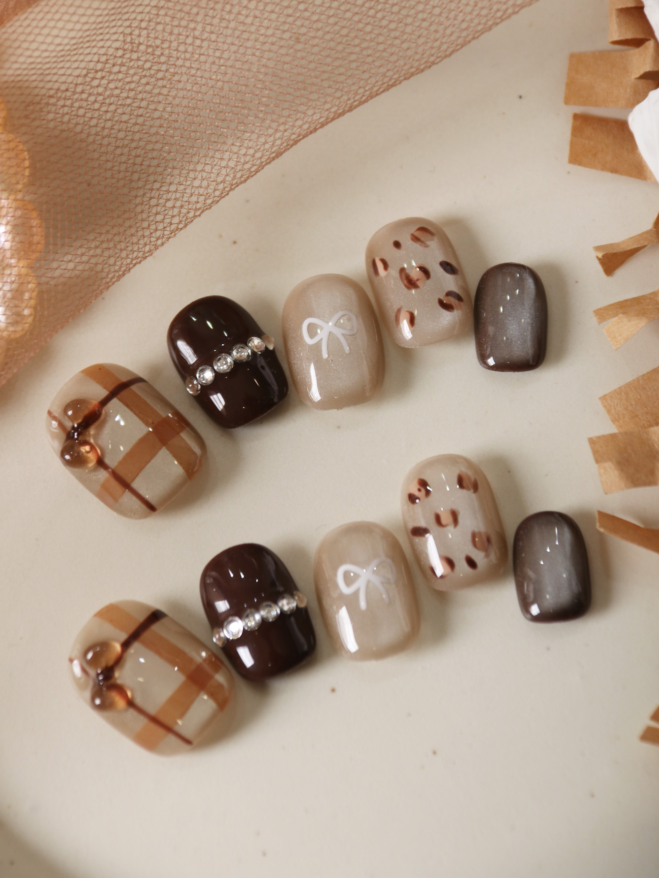 10 stuks druk op nagels korte  - Nail Adhesive Tab recensie en prijs