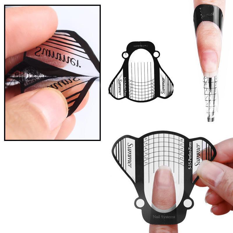 100 stuks transparante zwarte  - Nail Extension Form recensie en prijs