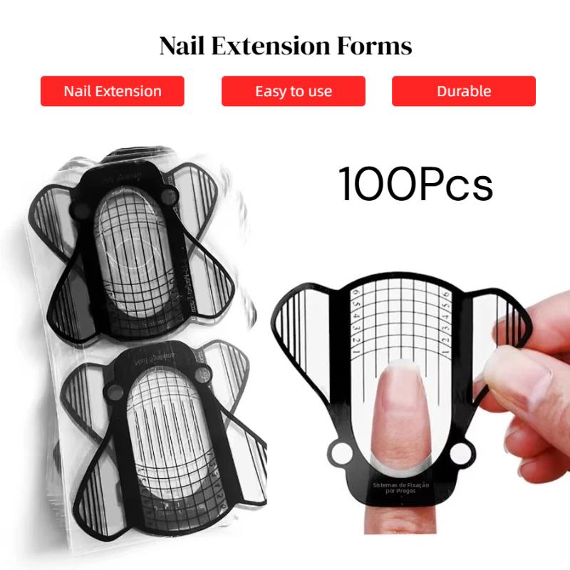 100 stuks transparante zwarte  - Nail Extension Form recensie en prijs