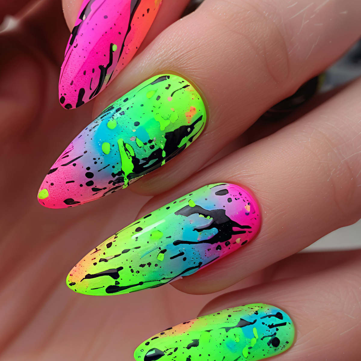 24 stuks/set korte, medium en  - Nail Art Yellow recensie en prijs