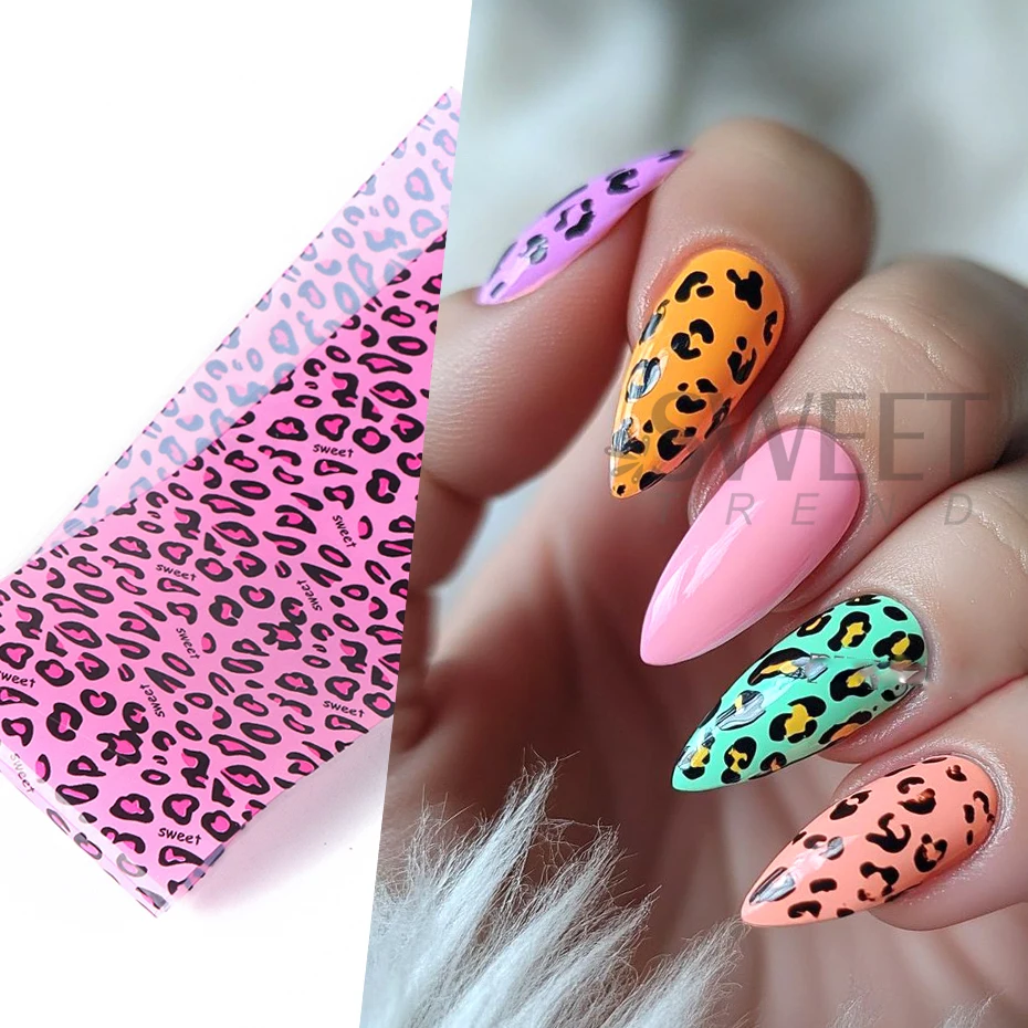 10 stuks kleurrijke luipaardpr - Nail Art Zebra recensie en prijs
