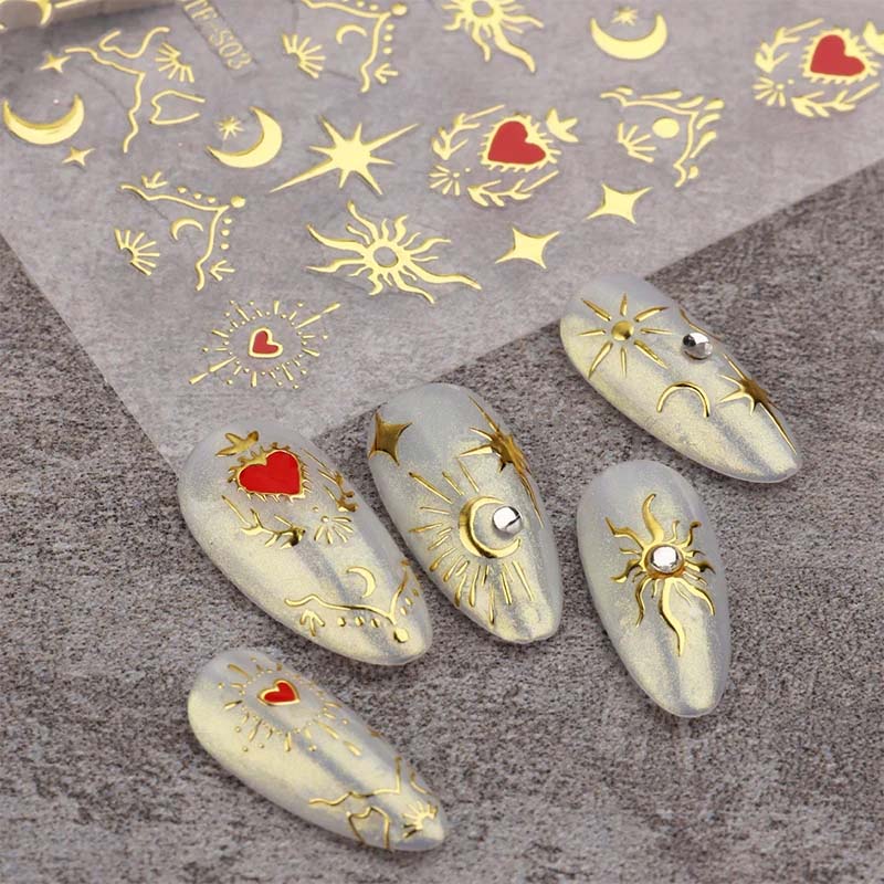 3 vellen stickers voor nagels  - Nail Art Rose Gold recensie en prijs