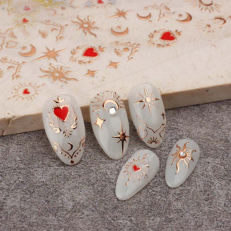 3 vellen stickers voor nagels  - Nail Art Rose Gold recensie en prijs