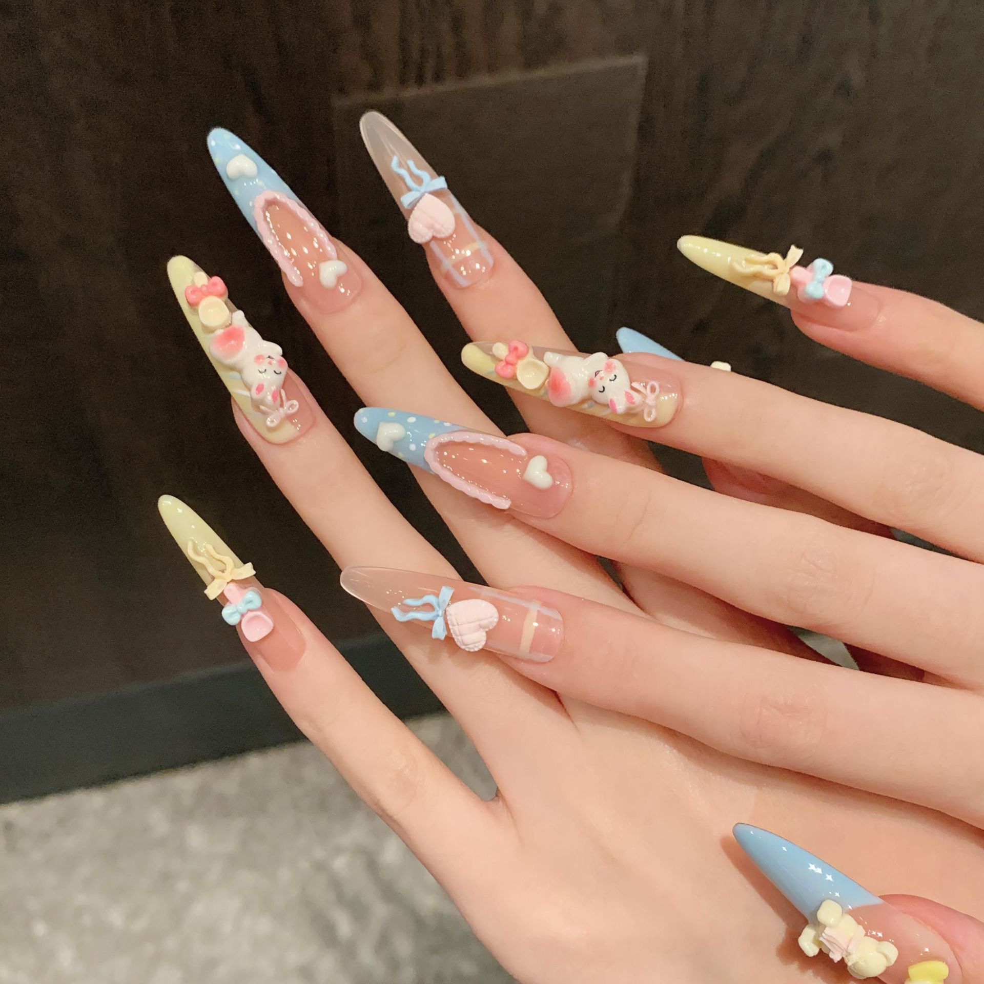10 stuks schattige beer konijn - Nail Art Fake recensie en prijs