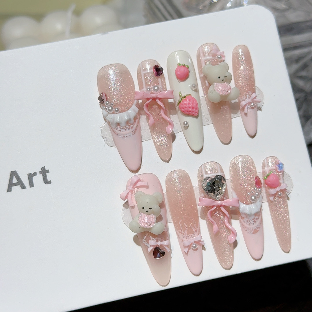 10 stuks schattige beer konijn - Nail Art Fake recensie en prijs