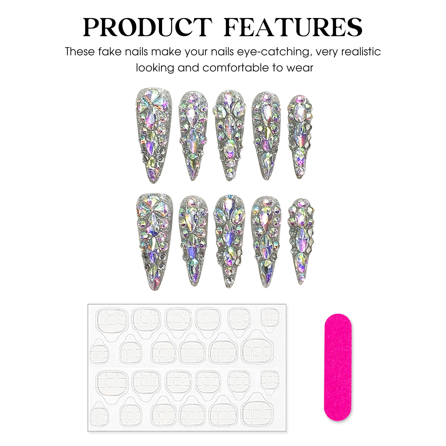 10 stuks handgemaakte pers op  - Nail Art Fake recensie en prijs