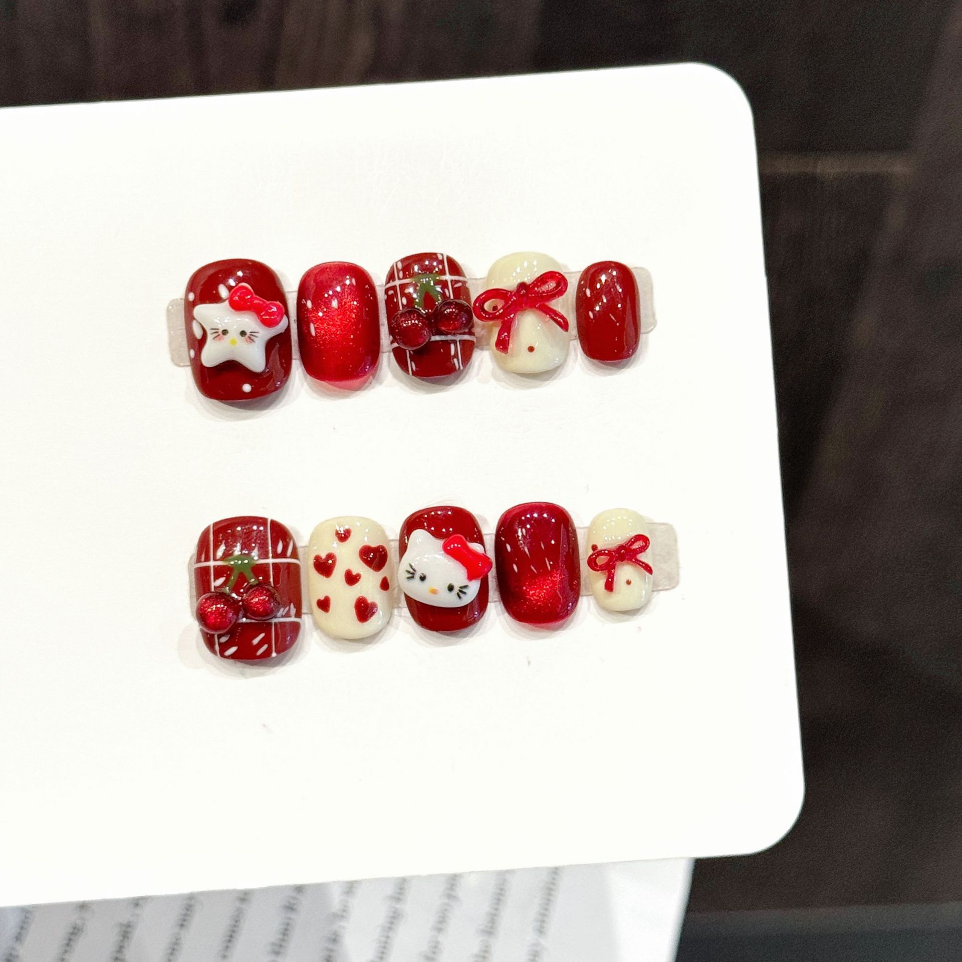 10 stuks handgemaakte nagelkun - Nail Art Emerald recensie en prijs