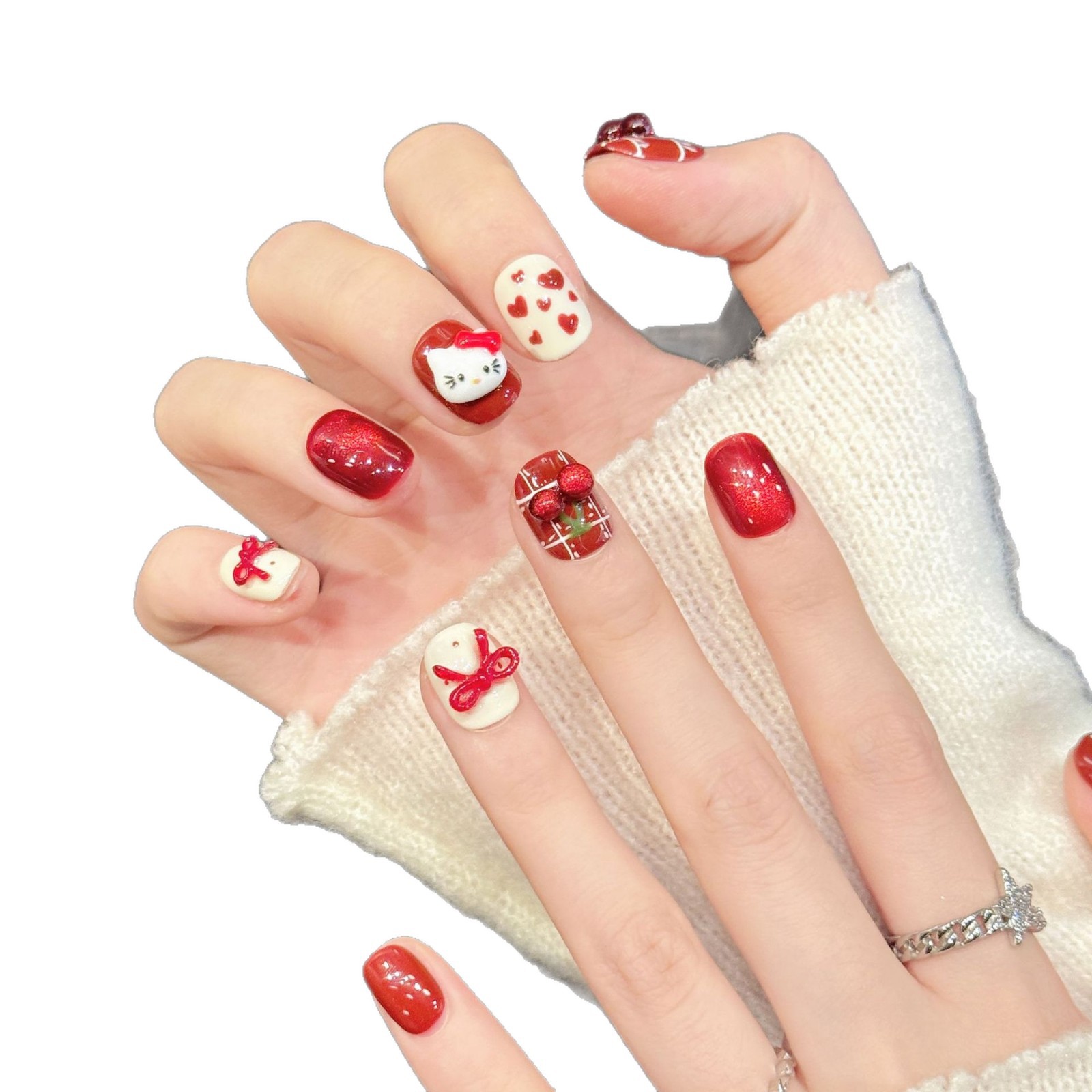 10 stuks handgemaakte nagelkun - Nail Art Emerald recensie en prijs