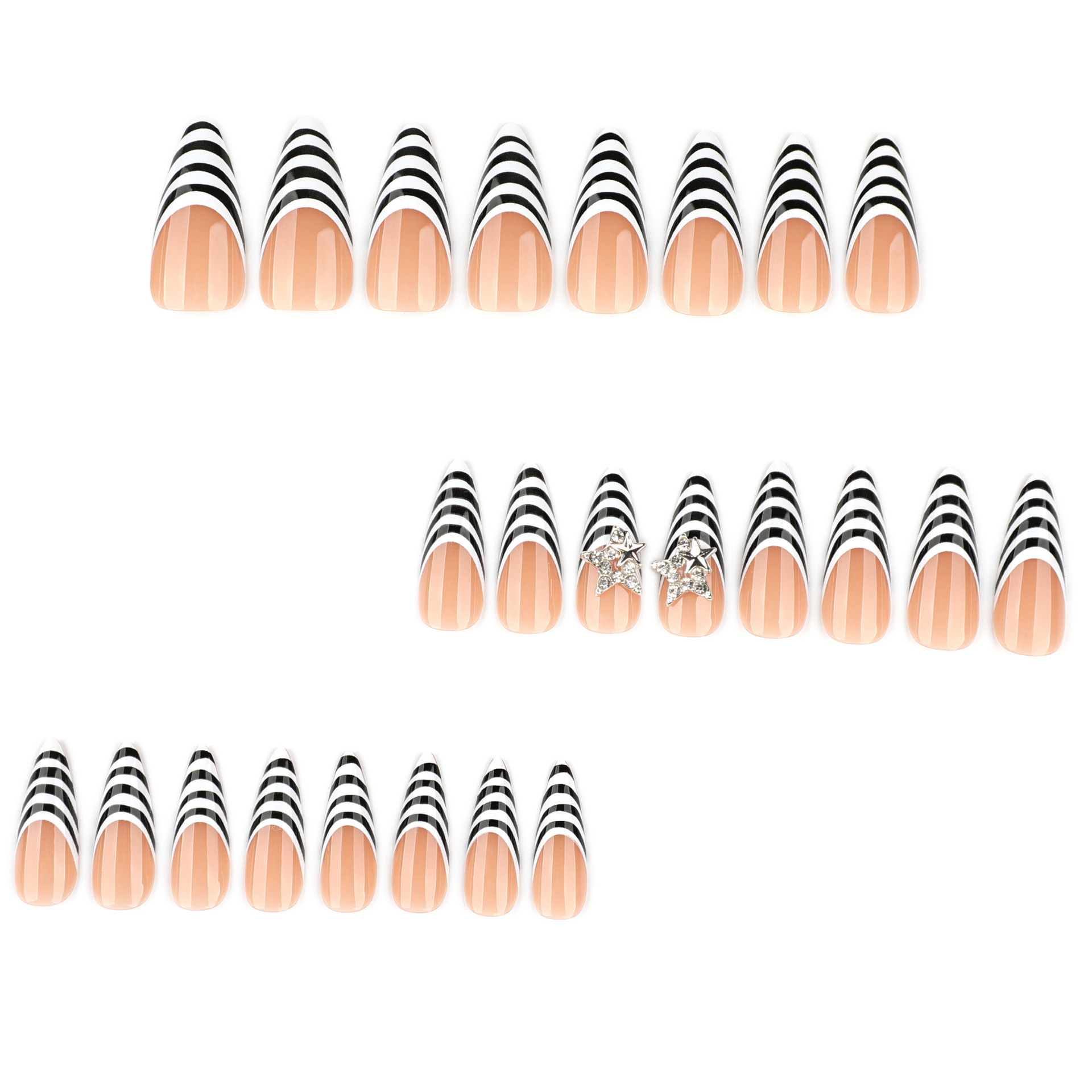 24 stuks zwart wit zebra strep - Nail Art Zebra recensie en prijs