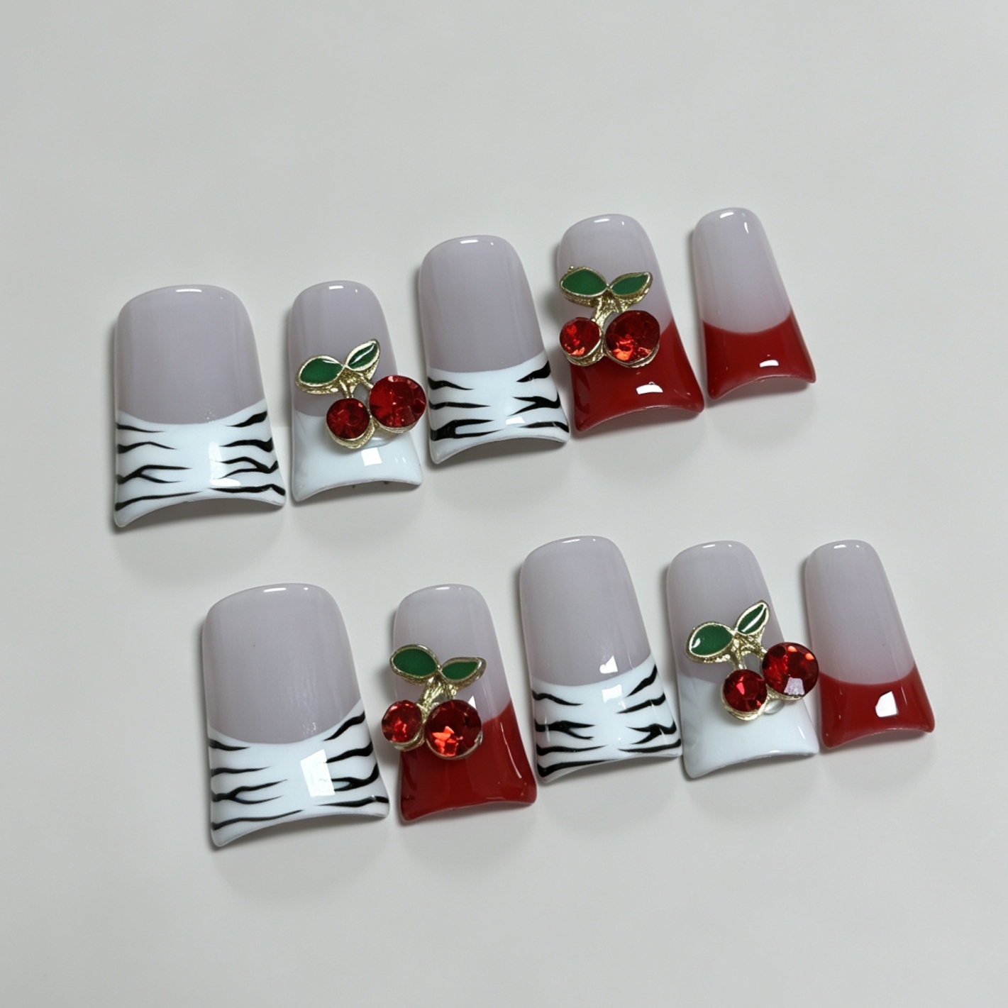Medium Square 10 stuks Franse  - Nail Art Zebra recensie en prijs