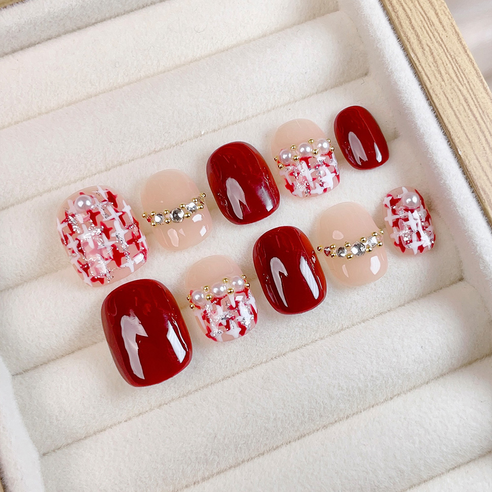 10 stuks korte vierkante ronde - Nail Art Fake recensie en prijs