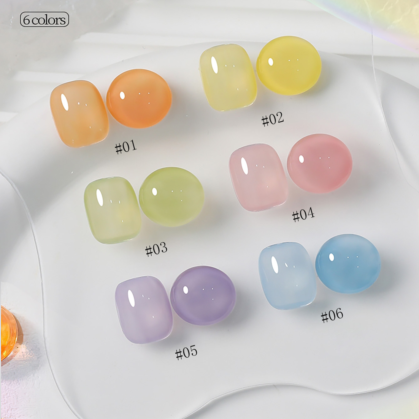 1-6 stuks PSK Nieuwe Macaron C - Nail Art Yellow recensie en prijs