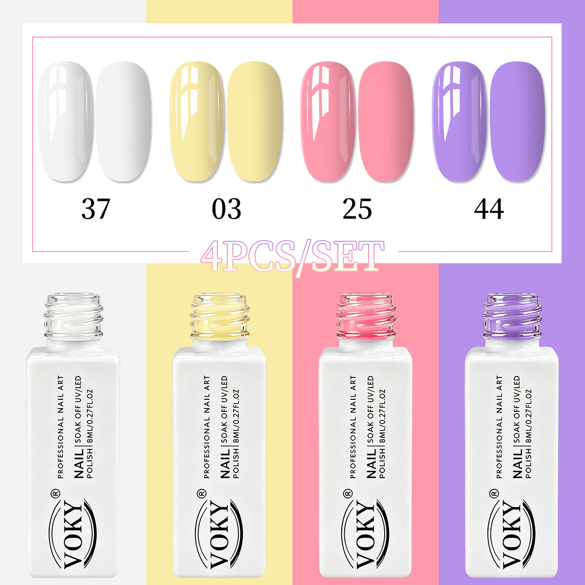 VOKY 4-delige macaron elegante - Nail Art Yellow recensie en prijs